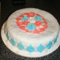 Marshmallow Fondant Cake This is a chiffon cake.