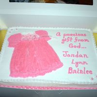 A Precious Gift From God... Mother-to-be requested a chocolate cake with white buttercream icing. The family already has two boys and are expecting a baby girl;...