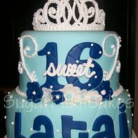 Sweet 16 8" and 10" double layer chocolate WASC. Buttercream dream filling. Accompanying cupcakes.
