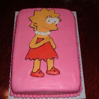 Lisa Simpson My first experience with MMF! It turned out better than I expected and the kids actually ate the fondant!