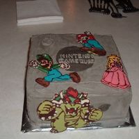 Nintendo Game Cube The game cube is my son's favorite thing right now...he requested an icecream cake, so this was filled with icecream and then iced...