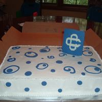 Catholic Central Graduation Cake My first experience with a half sheet cake. I learned alot about torting and fixing mistakes on this one :). Chocolate cake with IMBC icing...