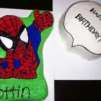 Spider-Man A Spider-Man birthday cake.