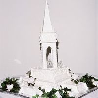 Castle Wedding Cake The bride wanted a fairytale wedding based on Cinderella and the cake to be all white.