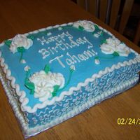 Flowers Marble cake with buttercream icing and whipped filling. TFL.
