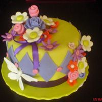 Winter's Spring this is a for my husband's dialysis patient who is a very special lady.she did not know that i made a cake for her...all fondant decor...