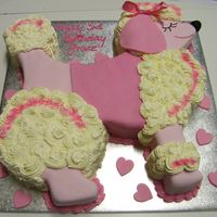 Poodle Buttercream and icing poodle cake