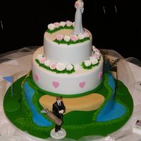 Golfers Wedding Cake loved this idea , made it up for an expo at a golf course looked good , ideas from a few birthday cakes I have seen