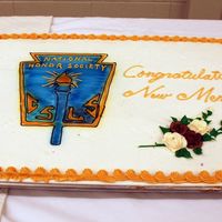 National Honor Society Hi,Here is a cake that was ordered for our High School's National Honor Society Induction ceremony. It was a special cake for me to do...