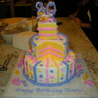 Slice Cake My first attempt at the "slice" cake...all buttercream. The numbers are gumpaste.