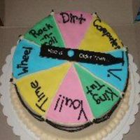 60Th Birthday Done for my aunt's 60th birhtday. Buttercream frosted 8" cake with fondant triangles on top.