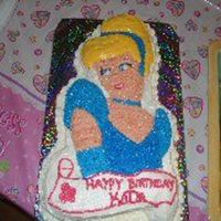 Cinderella Character Pan Cinderella pan, iced in butterecream...and now I believe everyone, her eyes are really hard to do!!!