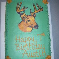 Deer Cake Another deer cake for a birthday. FBCT of deer. All buttercream, cho. and vanilla cake. Had a difficult time with this FBCT.