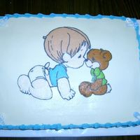 Precious Moments Baby Shower FBCT for my friend's baby shower. She is having a boy, and the theme was diapers, so I thought a boy in a diaper would be fitting.