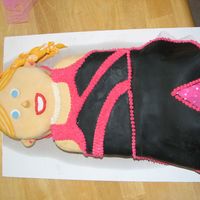 Ballet Girl This cake was made for my friends daughters first ballet recital. She was very into her tu-tu so I focused on that. round cake was vanilla...