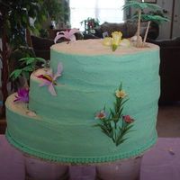 Beach Theme Wedding 3 This is the back side of the cake.