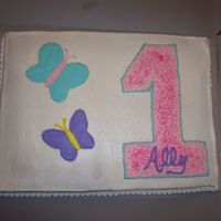Ally's 1St B-Day This is a cake I did for the daughter of a friends 1st birthday.