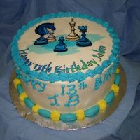 Chess Buttercream with fondant trimmings