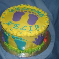 Welcome Nelia Yellow chiffon cake with lemon filling. Fondant accessories