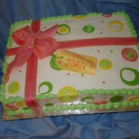 Pink Bow Blackforest cake covered in marshmallow frosting accented with fondant. Found the design here on CC and copie it. Can not remember who...