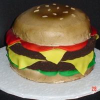Cheeseburger Birthday I made this for a young man turning 16 today. The bun is WASC Cake iced in BC and airbrushed to look like a bun. The lettuce, cheese and...