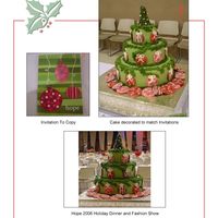Holiday Dinner Centerpiece Cake I made this cake as the centerpiece for the dessert table at a Holiday Dinner and Fashion Show attened by over 900 women. I was asked to...