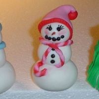 Snow People I molded these "Christmas Snow People" for another cake due this week. I'll post the cake pic when I'm finished with it...