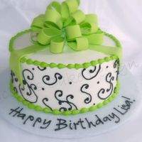 Lime Green Fusion Fondant/gumpaste bow.