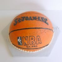 Sja Basketball All Buttercream! SJA done to resemble Spalding logo.