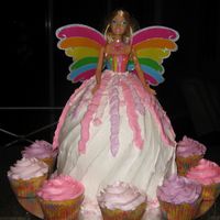 Barbie Magic Of The Rainbow Strawberry & yellow cake with BC.