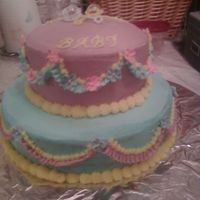 Baby Shower I made this cake for a teacher my mom works with. She told me the day before, so I didn't have much time to think about what to do. It...
