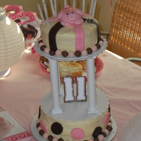 Pretty Pink Piggy Birthday Cake The pig is fondant with pin eyes (not edible, obviously), and the cake is frosted with buttercream with fondant accents. The number 11 is...