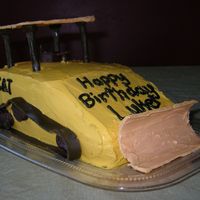 Bulldozer My little experiment. Turned out okay, but the white chocolate I used for the other parts took the food coloring different for some reason...