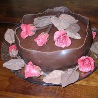 Chocolate! Wanted to teach myself to make chocolate roses. Turned out not too bad, unlike the second time I tried, which was disasterous! Beginner&#...