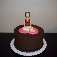 Figure On Chocolate Cake Chocolate cake, choc mousse filling, gumpaste figure
