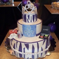 40Th Birthday Red Velvet with cream cheese BC and gumpaste accents,