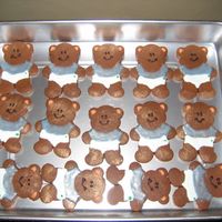 Baby Shower Teddy Bear choc no fail cookies