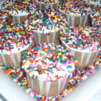 Vanilla Cupcakes W/sprinkles Vanilla Cupcake w/Vanilla Buttercream and Rainbow Sprinkles