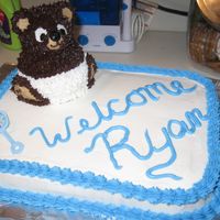 Baby Bear Made this to welcome by nephew into the world :) Bear is from the mini bear stand up pan. All BC.