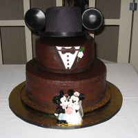 Mickey Mouse Groom's Cake I made this cake for my Godchild's Grooms Cake. He loves Disney World, proposed at Disney World and went on honeymoon at Disney world...