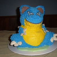 3D Blastoise Pokemon Cake This is a Pokemon turtle called Blastoise that I made from the 3D bear and 1/2 of the sports ball pan, for my sons 8th B-day. The water...