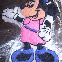 Minnie Mouse Minnie Mouse cake I made for a birthday, using a Mickey Mouse pan.