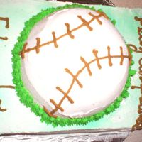 Birthday Cake, Baseball This was my first attempt to make a baseball cake.