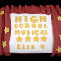 High School Musical 9 x 13 chocolate cake for a 4 yr old HSM fan. Inspration from thegrrrl and many others here on CC. Buttercream base and fondant accents.