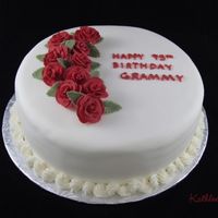 Grammy's 95Th My Grammy's 95th Birthday cake. It's a 10" Chocolate Baileys (Bailey's Irish Cream is her favorite), covered in fondant...