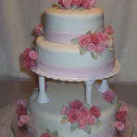 Rose Wedding Cake I did this cake for my aunts 25th anniversary, it was supposed to look like her wedding cake but hers was not the nicest, so I just used...