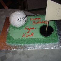 Golf Cake This was a golf cake I did for my boyfriend and Grandpa's birthdays. They are my biggest fans and it just so happens that their...