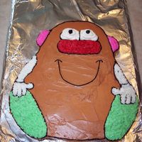 Mr Potato Head This was for my husband's 34th Birthday. I drew on a seperate paper the shape I wanted. Next I placed it on the cake to cut it out. I...