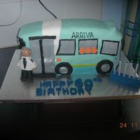 Bus Cake This was for a 60 th birthday for a man who drove an ariva bus. It was great fun to make and I was really pleased with the little man he...