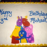Backyardigans Full sheet cake, all b/c